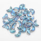 Moon Plated Transparent Crescent Glass Beads 9mm 14mm 30pcs 7