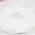 Lampwork Glass Beads Round 10-12mm Transparent Silver Foil Floral 10pcs 6