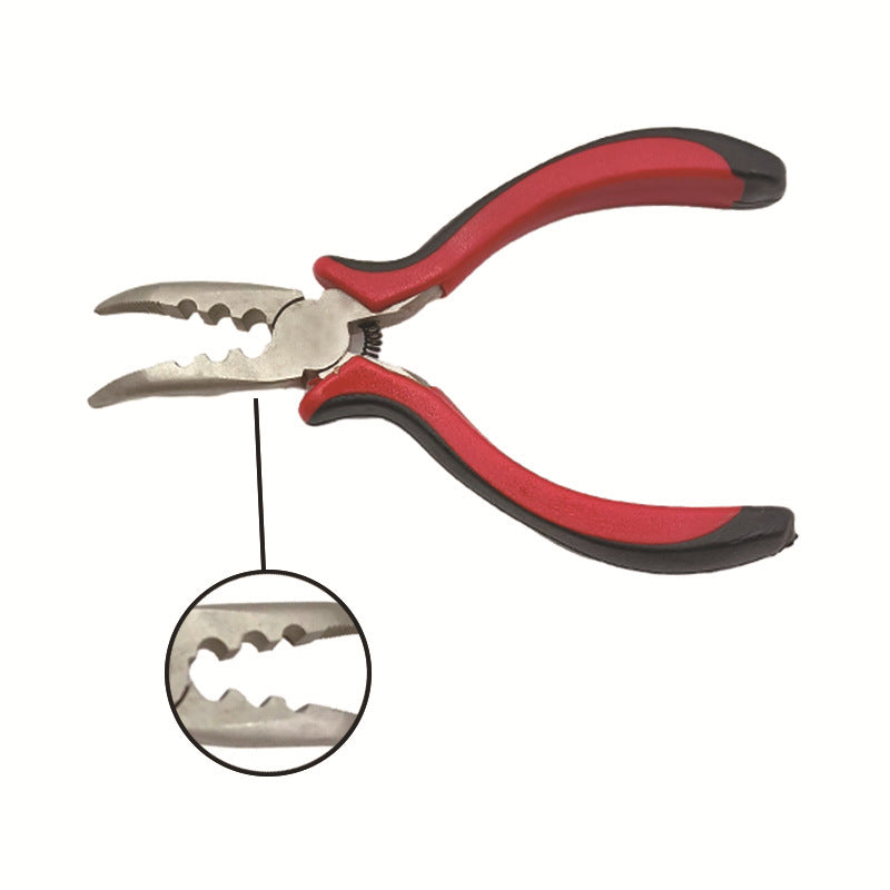 Three-Hole Hair Extension Pliers Ergonomic Steel Rubber Handles 128mm 1pc 3