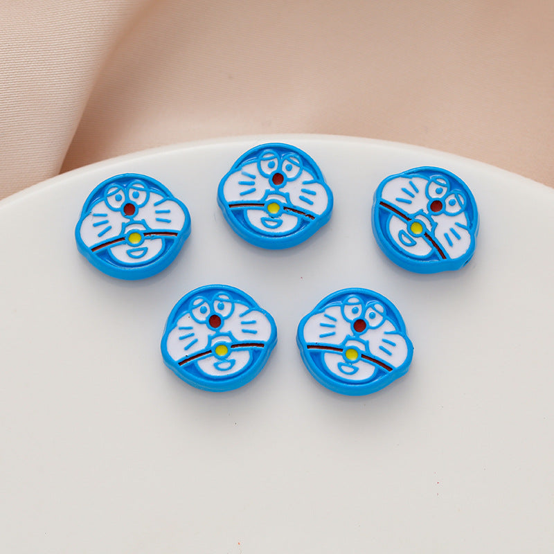 Cartoon Character Metal Beads Painted Enamel Alloy 10pcs 4