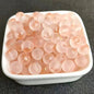 Frosted Round Glass Beads 8mm Pastel Matte Colors 50pcs 10