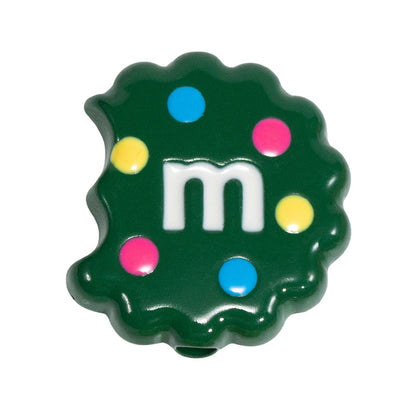 Hand Painted Bitten Cookie Acrylic Beads 22mm Enamel Glossy 10pcs 15
