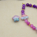 Oil Painting Star Resin Beads 19mm Iridescent Pastel 1pc 4
