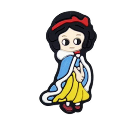 Silicone Focal Beads Cartoon Princess Sitting Pose 20pcs 10