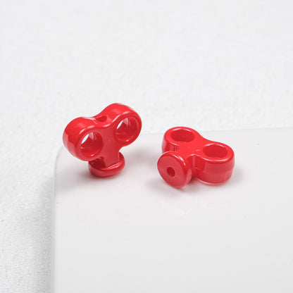 Painted Clockwork Spring Acrylic Beads 18mm Glossy Mixed Colors 20pcs 7