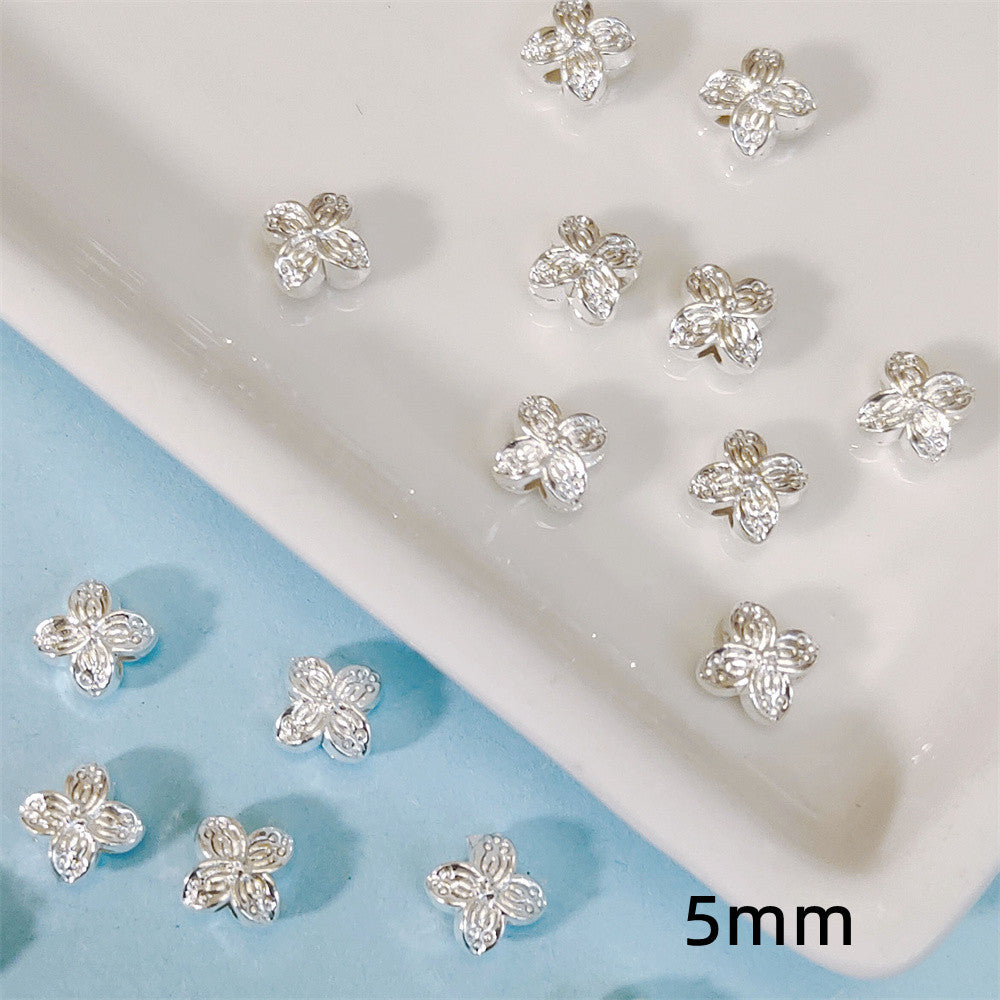 Alloy Clover Spacer Beads 5mm Tibetan Style 100pcs 3