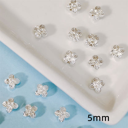 Alloy Clover Spacer Beads 5mm Tibetan Style 100pcs 3