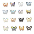 Butterfly Plated Transparent Glass Beads 10x14mm 20pcs