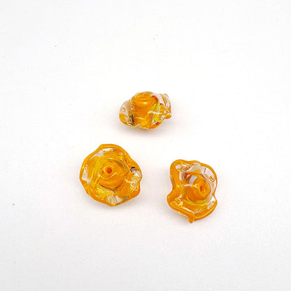 Lampwork Glass Beads Mushroom 15mm Hand Painted Colorful 10pcs 9