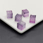 Carving Square Glass Beads 14mm Transparent Pastel Mixed 100pcs 8