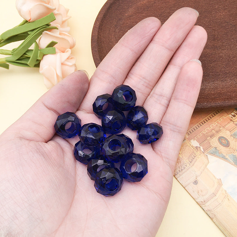 Blue Tone Resin Spacer Beads Mixed Shapes Multicolor 40pcs 20