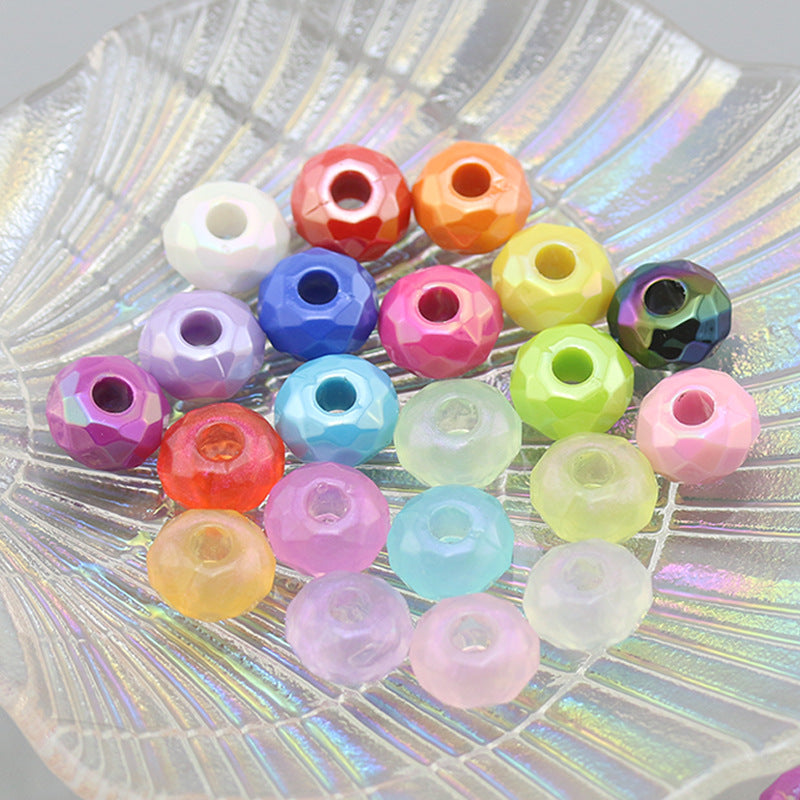 Acrylic Faceted Spacer Beads 15mm Large Hole 40pcs 4