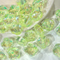 Shimmer Clover Resin Beads 12mm Iridescent Sparkle 10pcs 12