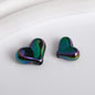 Solid Color Plating Heart Acrylic Flat Beads 13mm 17mm 250pcs 11