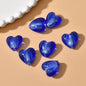 Lampwork Heart Glass Beads 10-20mm Transparent Silver Foil Filled 2pcs 8