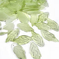 Czech Glass Beads Maple Leaves 26mm Green Shades 50pcs 4