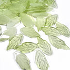 Czech Glass Beads Maple Leaves 26mm Green Shades 50pcs 4