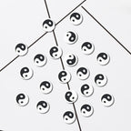Tai Chi Clay Beads 9mm Black And White Polymer 100pcs 4