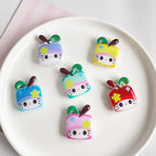 Painted KT Kitten Apple Acrylic Beads 32mm Colorful Mixed 50pcs