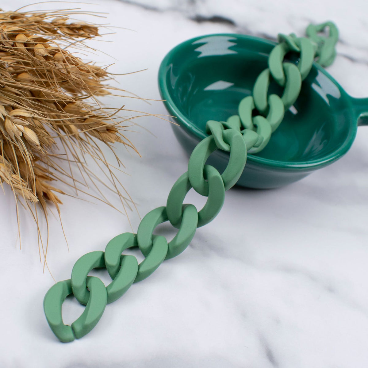 Matte Colorful Acrylic Open Chain Links 23mm 100pcs 22