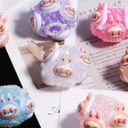 Embellished Bunny Clay Beads 23mm Pearl Crystal Cluster 6pcs 3