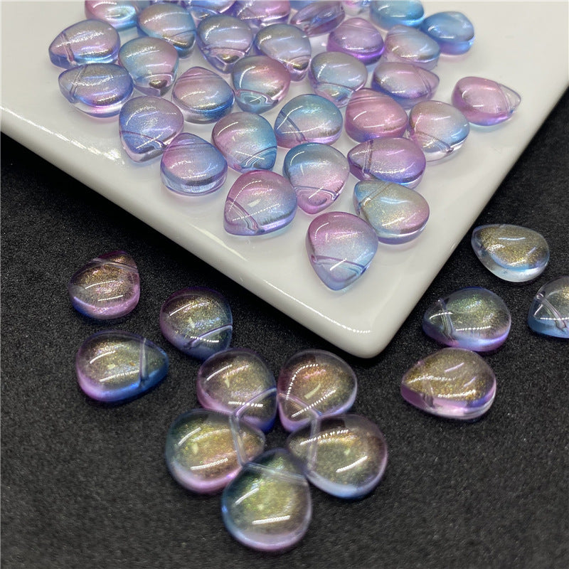 Czech Glass Beads Teardrop 12mm Transparent Iridescent 100pcs 2