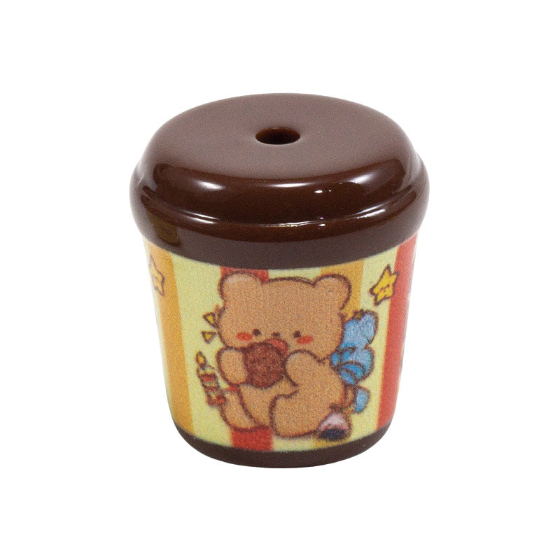 3D Bubble Tea Acrylic Beads 21mm Transparent Colorful 10pcs 22