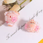 Embellished Flower Clay Beads 24mm Five-Petal Rhinestone 6pcs 7