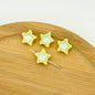 Star Metal Beads 13mm Baking Painted Zircon Embedded 10pcs 8