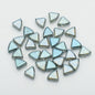 Electroplated Fan-Shaped Glass Beads 10mm Iridescent Pastel 30pcs 10