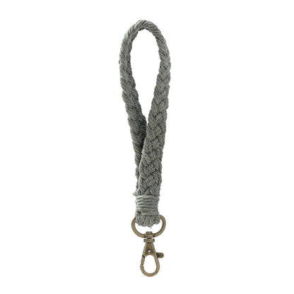 Macrame Crochet Phone Keychain Cotton Rope with Brass Clasp 4pcs 14