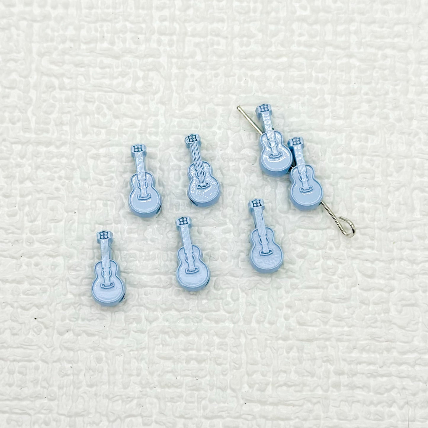Guitar Metal Beads 12mm Baked Painted Multicolor 20pcs 12