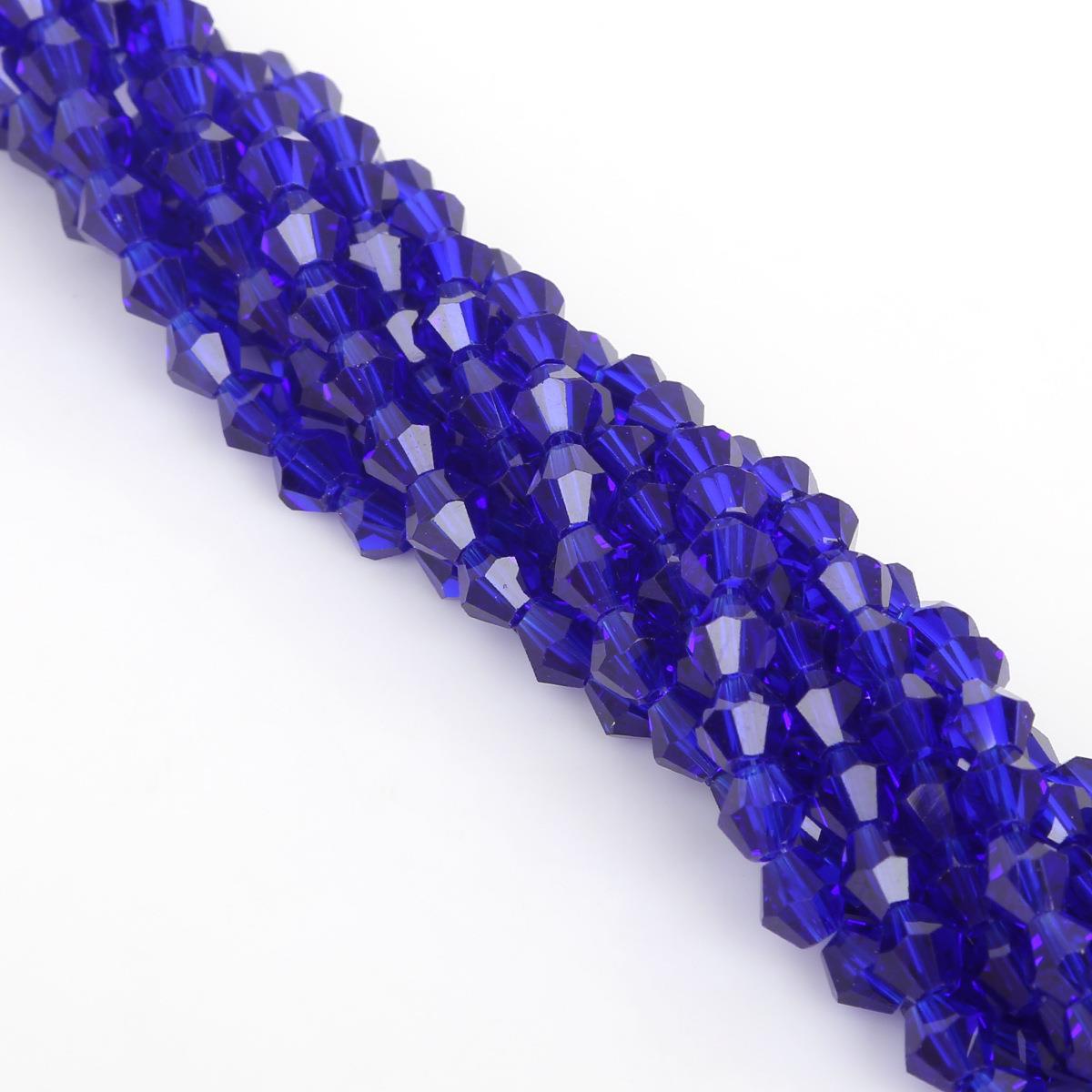 Electroplated Faceted Glass Beads 6mm Transparent Mixed Colors 45pcs 8