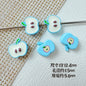 Apple Metal Beads 13mm Glossy Painted Multicolor 10pcs 8