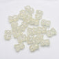 Electroplated Bear Glass Beads 12mm 14mm Mixed Metallic Colors 20pcs 30