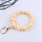 Silicone Bead Wristlet Keychain Matte Soft Hues Gold Clasps 12