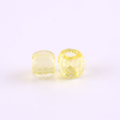 Faceted Pony Beads Acrylic 13mm Transparent Large Hole 50pcs 8