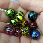 Dark Tone Spray Ink Acrylic Beads 16mm Glossy Splatter Pattern 100pcs 7
