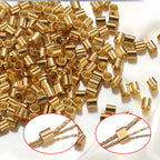 Stainless Steel Tube Metal Beads 1.5/2/2.5mm Crimp Style 200pcs