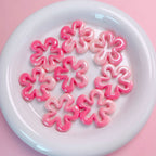 Gradient Hollow Flower Acrylic Beads 32mm Cream Two-Color 5pcs 2