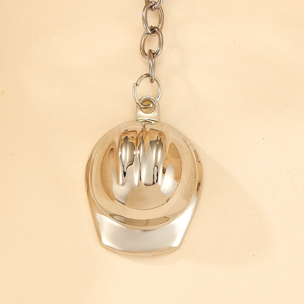 Alloy Hat Keychain Zinc Metal Reflective Minimalist Design 2
