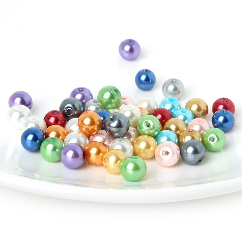 Pearl Glass Beads Round 10mm Imitation Glass 20pcs 2