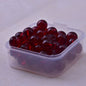 Transparent Round Glass Beads 8mm Glossy Mixed Colors 50pcs 11