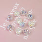 Transparent Twist Acrylic Beads 15mm 16mm Plated Assorted 20pcs 7