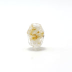 Lampwork Glass Beads Irregular Oval Gold Dust Filled 13mm 10pcs 6