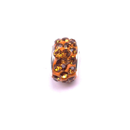 Rhinestone Spacer Clay Beads 7x11mm Chunky Large Hole 100pcs 12