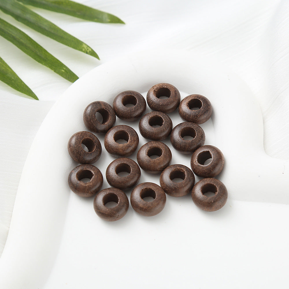 Wood Round Spacer Beads 14mm Black Solid 50pcs 2
