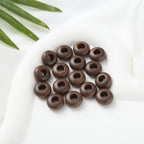 Wood Round Spacer Beads 14mm Black Solid 50pcs 2
