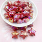 Glow Star Acrylic Beads 20mm UV Plated Cream Colors 10pcs 7