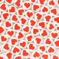 Flat Round Clay Beads 10mm Red Heart Pattern Polymer 100pcs